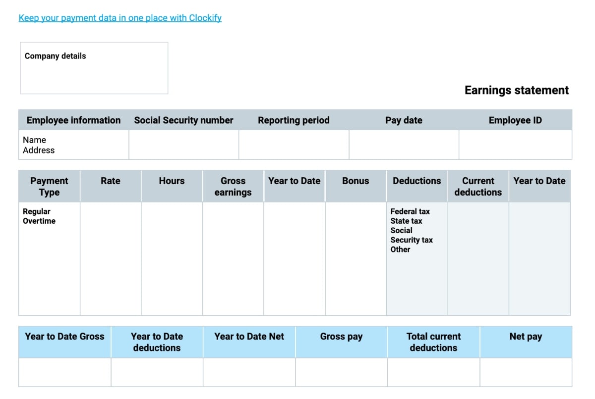 paycheck template for kids