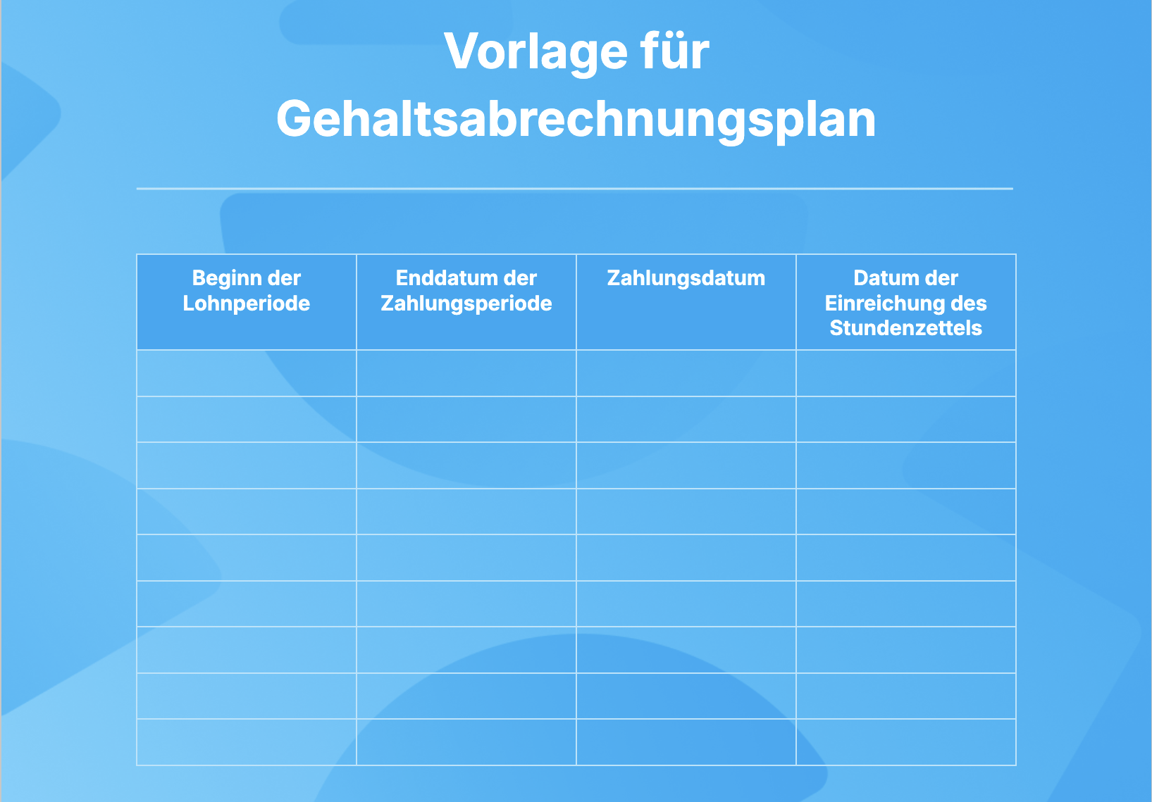 Payroll Schedule Template