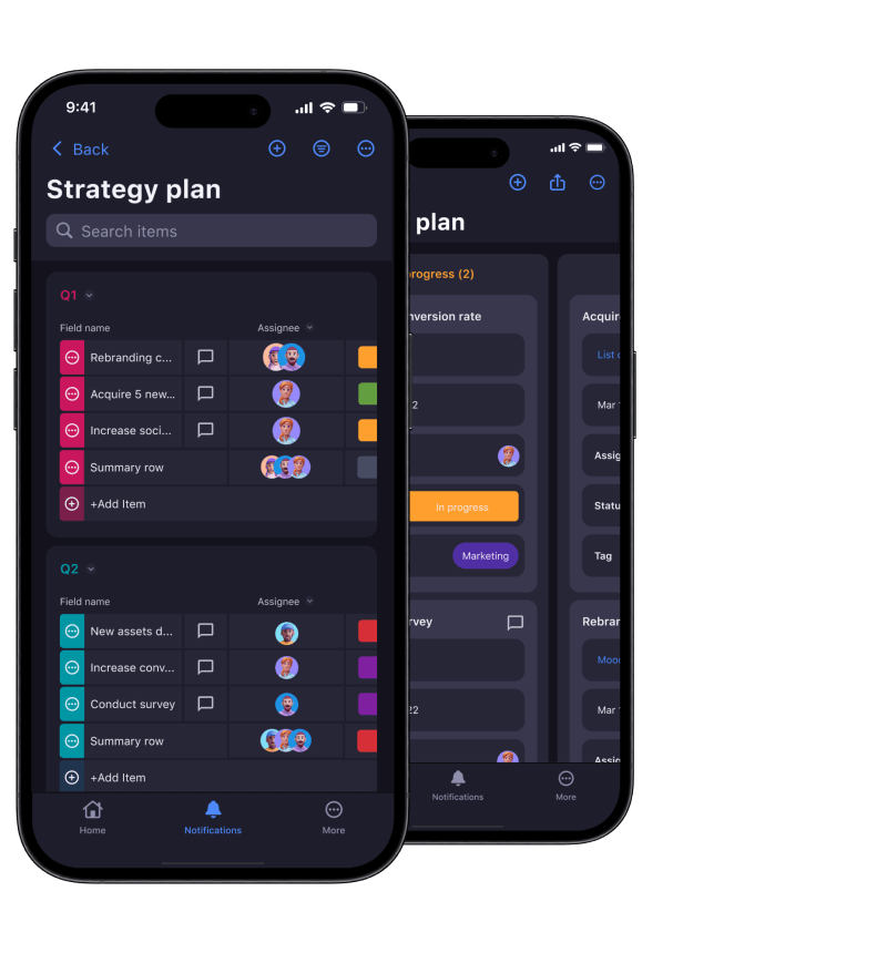 Plaky app on iOS and Android