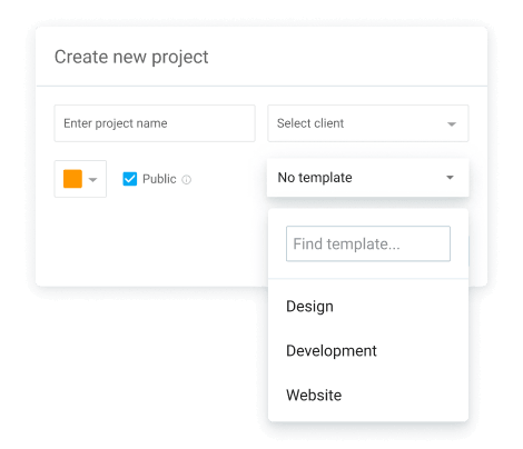 Create projects and tasks in Clockify