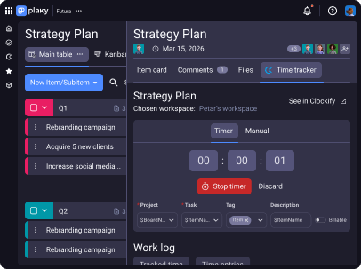 Track time and manage projects