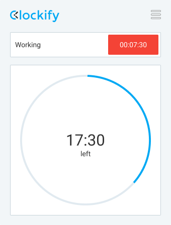 Pomodoro timer - focus mode