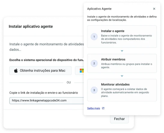 instale o aplicativo agente