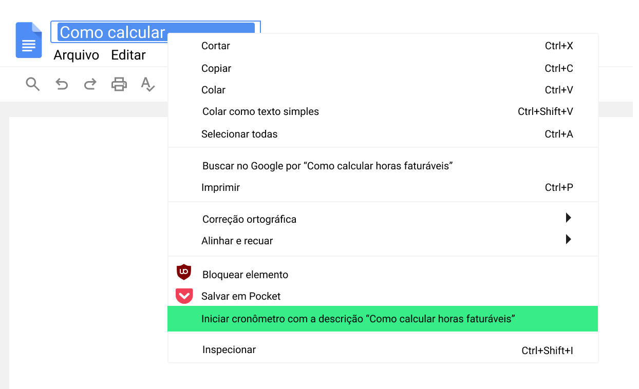 Criando descrições de texto na extensão do Chrome