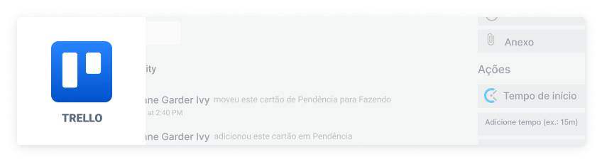 Integração de controle de tempo do Trello