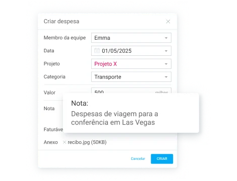 Despesas pontuais e de entrada