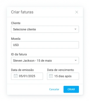 Sincronize faturas entre aplicativos