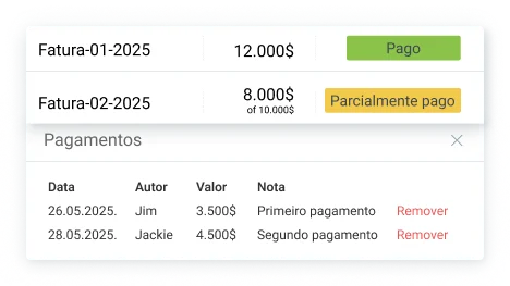 Receba atualizações de pagamento