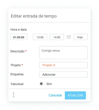Editando valores por hora no Clockify