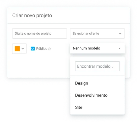 Crie projetos e tarefas no Clockify