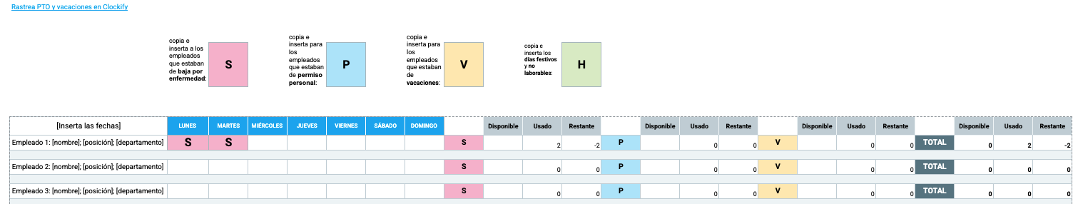 Cómo usar la Plantilla de seguimiento semanal tradicional