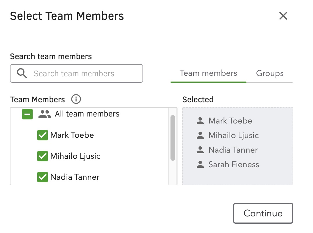 Time off window in QuickBooks Online