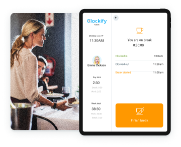 Zeiterfassungskiosk für Restaurants - Clockify Screenshot