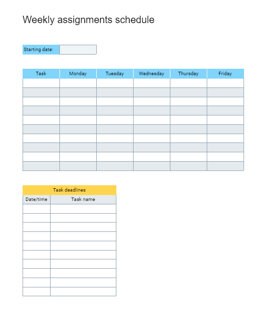 free-schedule-templates