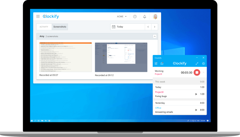 Clockify Screenshot Recording App