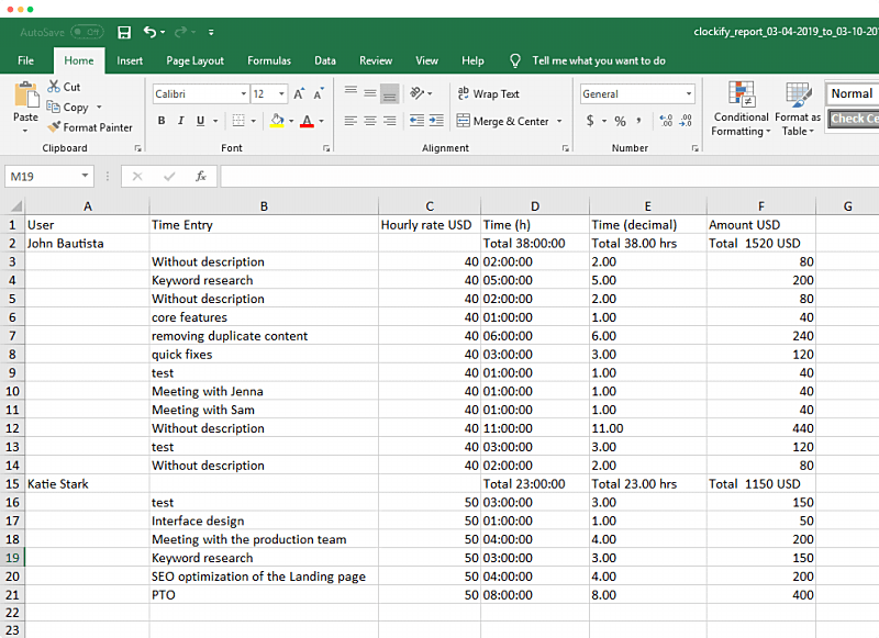 excel time hours spreadsheet example