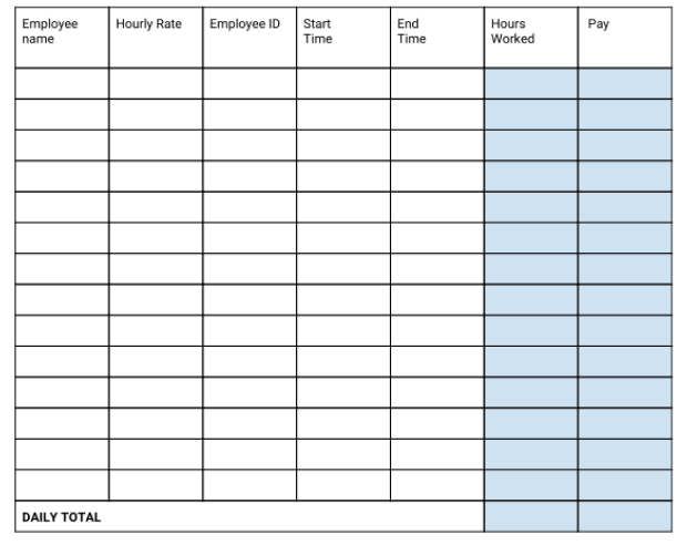 openoffice templates add daily working hours