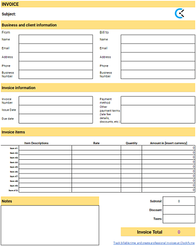preview of Multipurpose Invoice Template