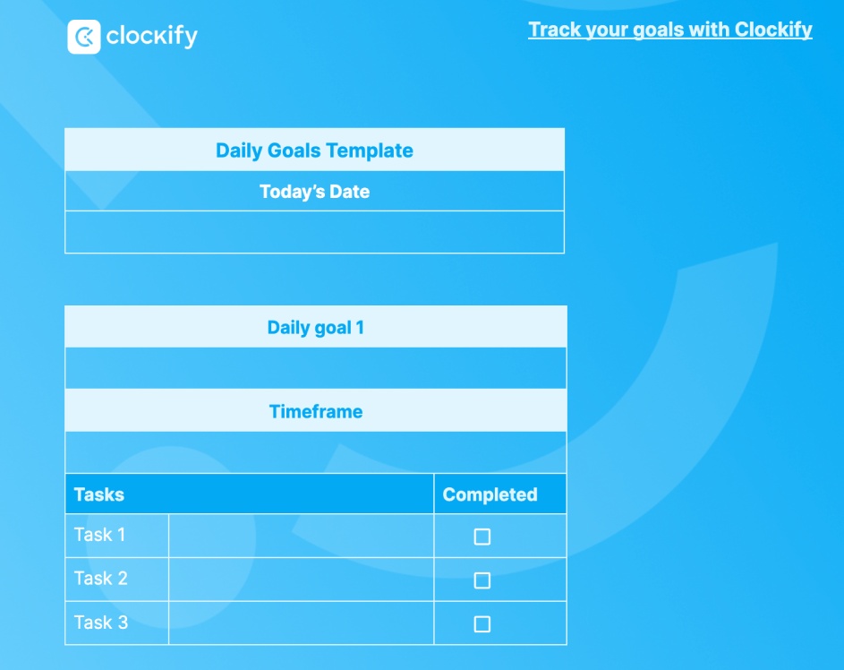 Goal Setting Template