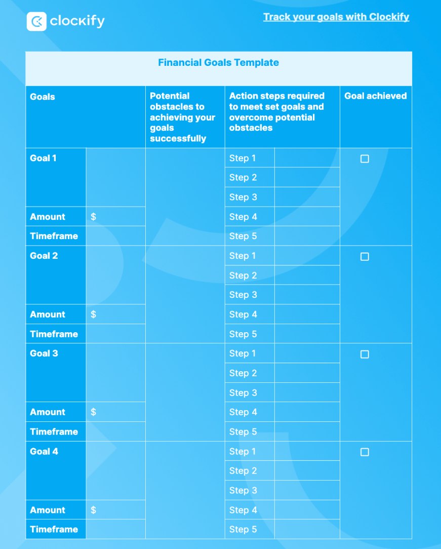 Goal Setting Template