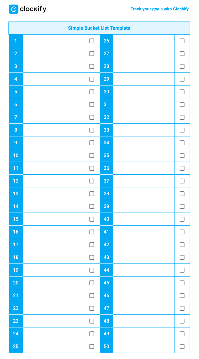 Goal Setting Template