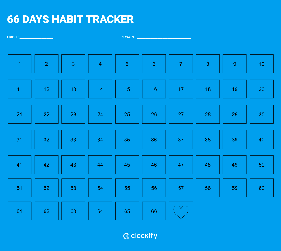 66 Days Habit Tracker Screenshot