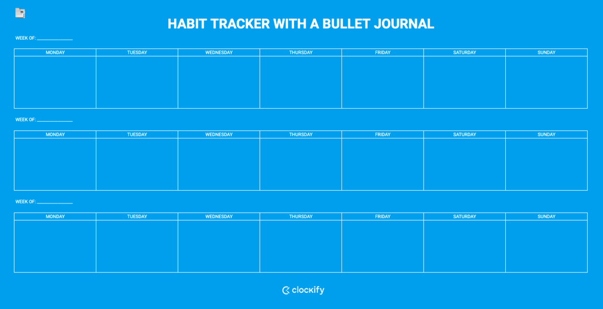 Habit Tracker Bullet Journal Screenshot