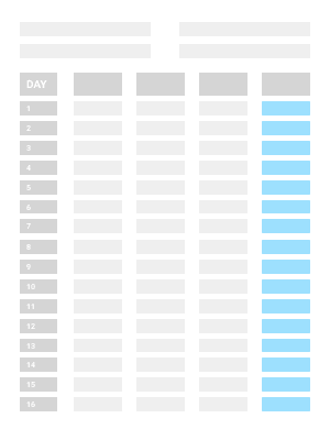 Preview of monthly timesheet template