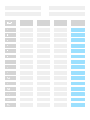 Preview of semi-monthly timesheet template