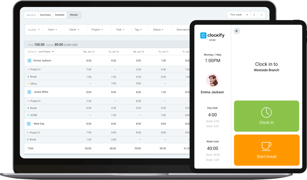 quickbooks time kiosk app