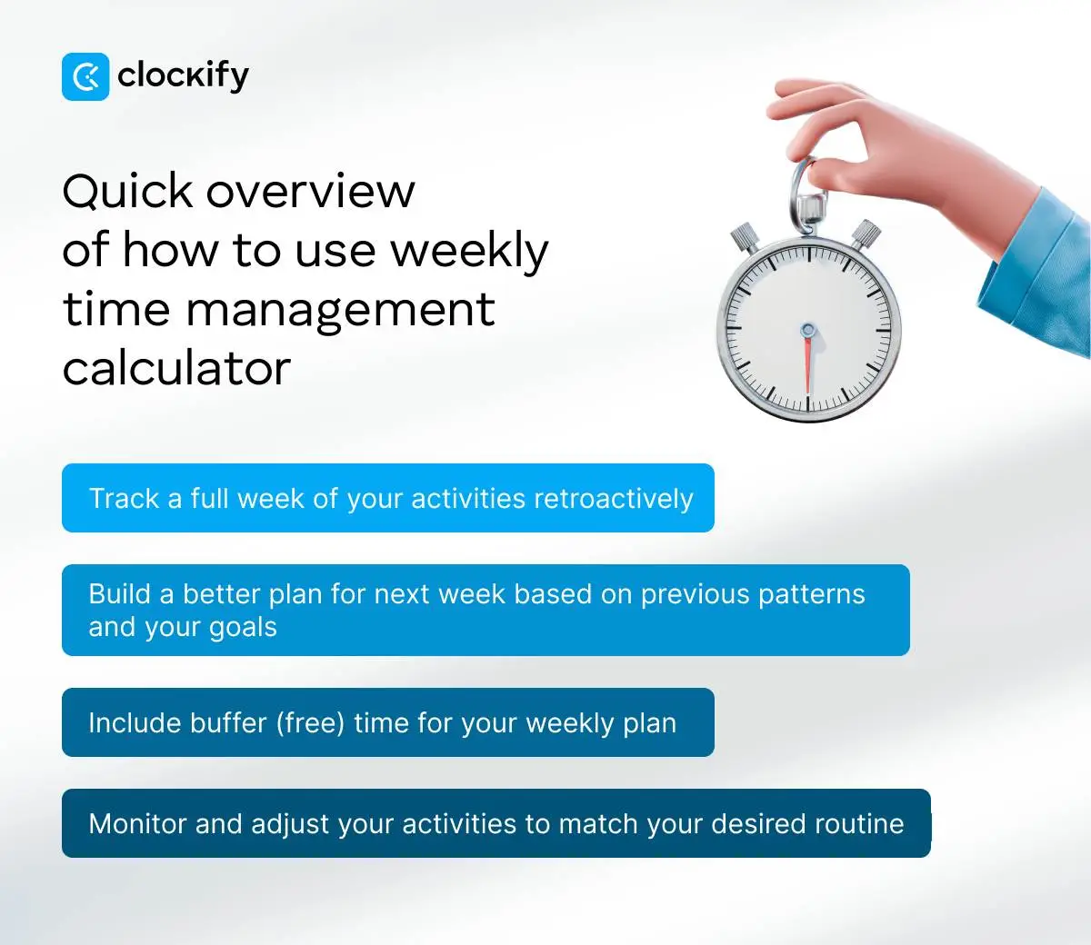 Quick overview on how to use weekly time management calculator