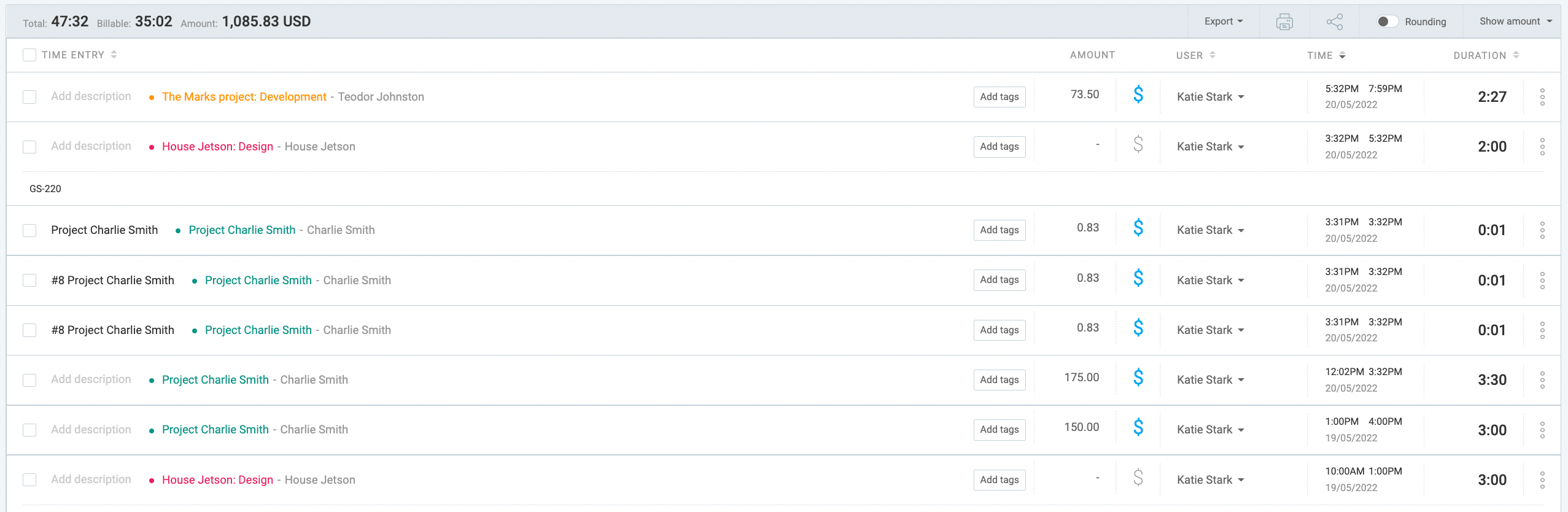 Técnica de gerenciamento de tempo Diário de produtividade no Clockify