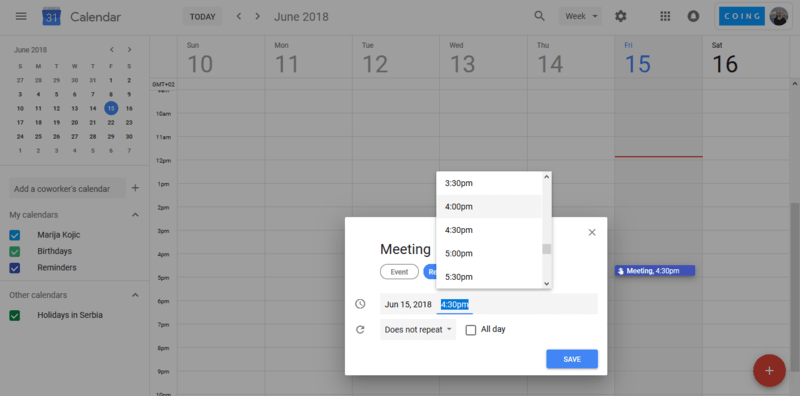 officetime google calendar