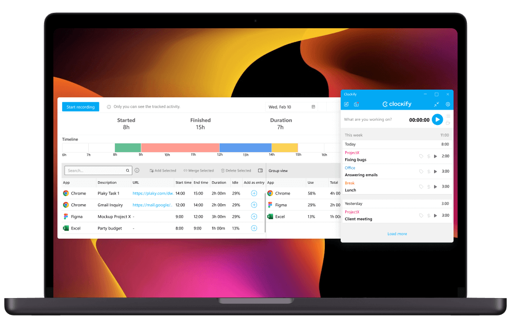 Auto tracker in Clockify