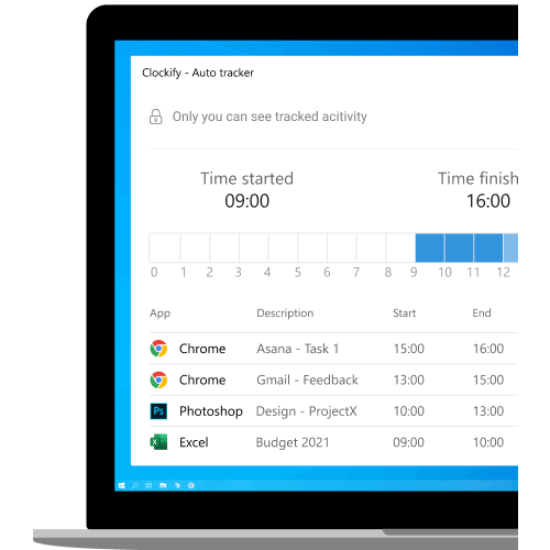App de rastreamento de tempo de área de trabalho e rastreador de tempo para Mac e Windows