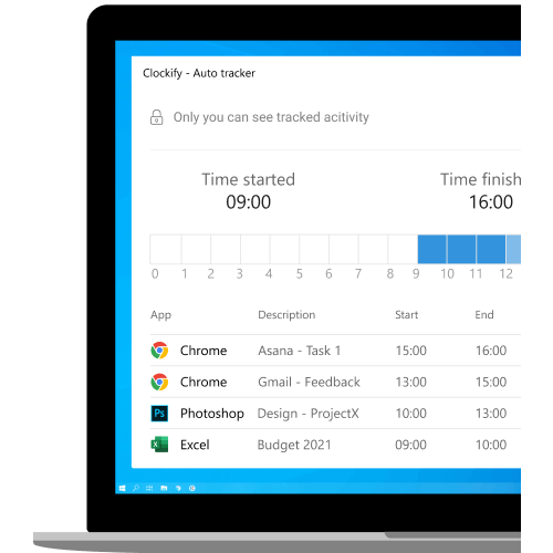 Zeiterfassung-App für den Desktop und Zeiterfassung für Mac und Windows