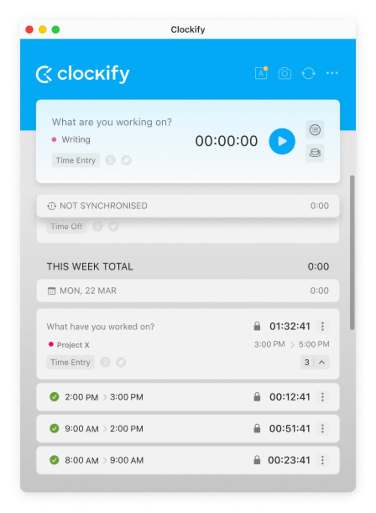 Log time with Clockify's desktop, mobile, and browser app