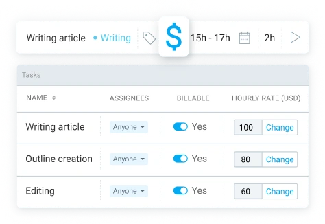 Billable hours in Clockify