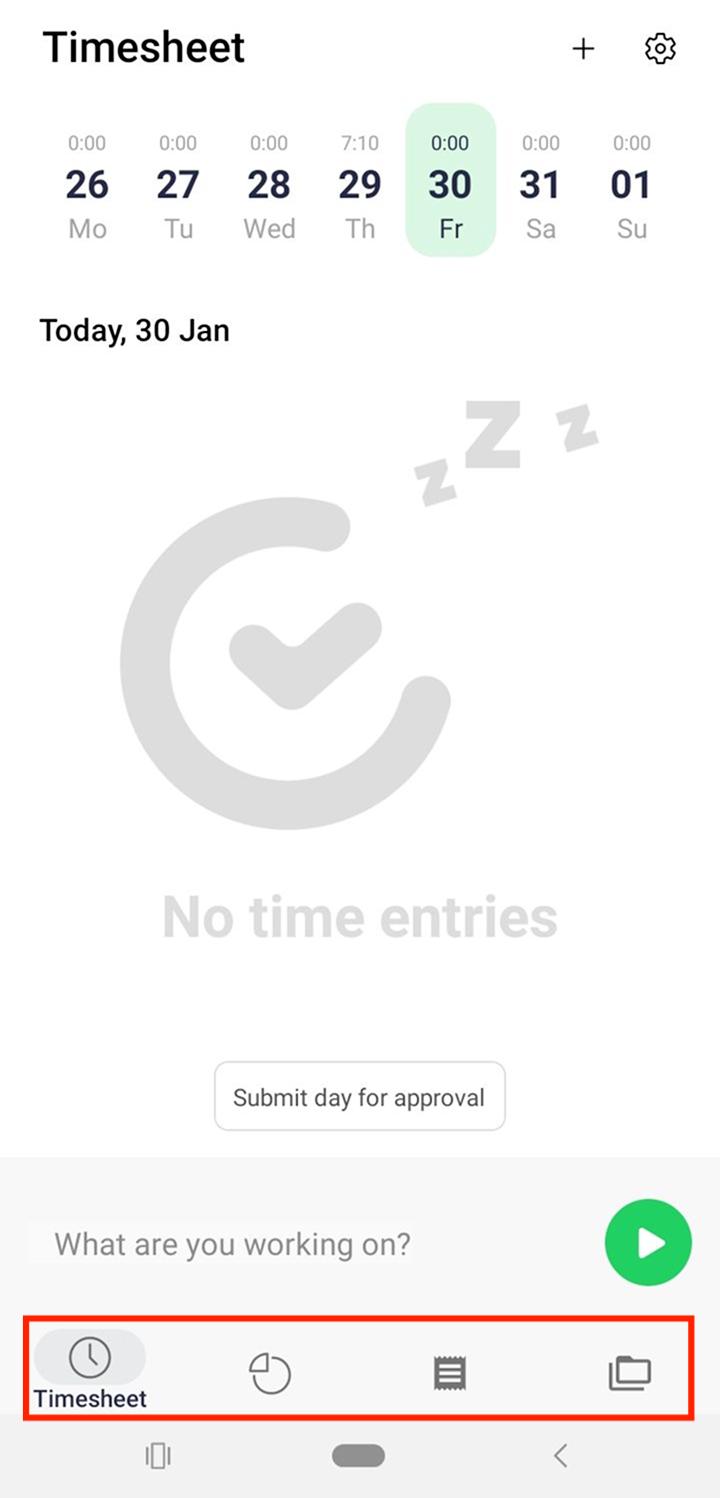 TimeCamp&rsquo;s mobile app