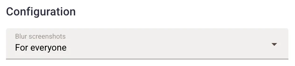 You can blur screenshots for everyone or only for certain people