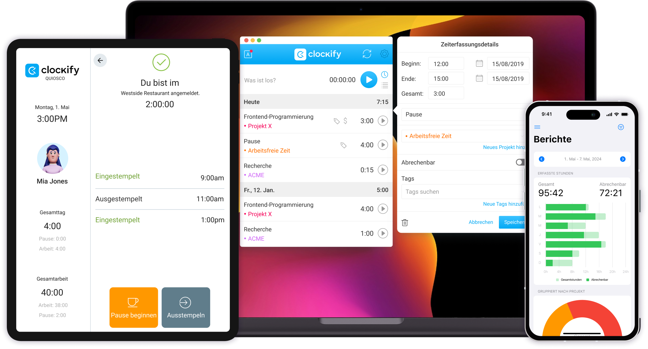 Free time tracker app