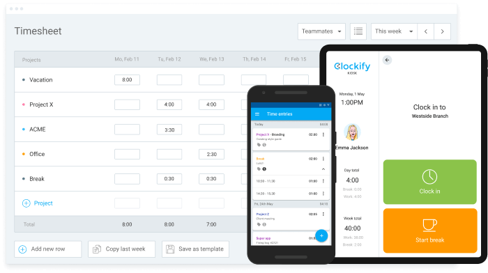 méthodes de suivi du temps pour le kiosk mobile de feuille de temps de paie SAP