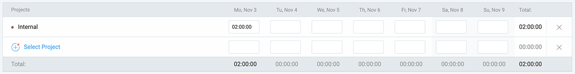 Clockify timesheets