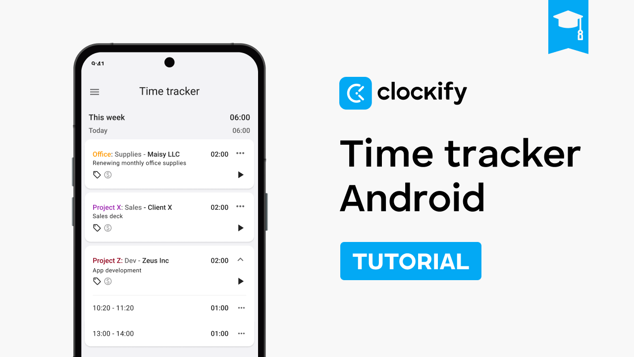 time tracking tutorial android