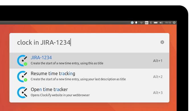 Aplicación de rastreo de tiempo para Linux Ulauncher extensión