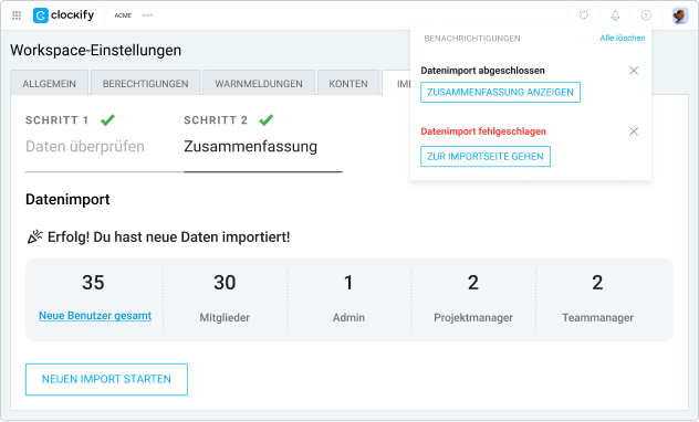 Import users