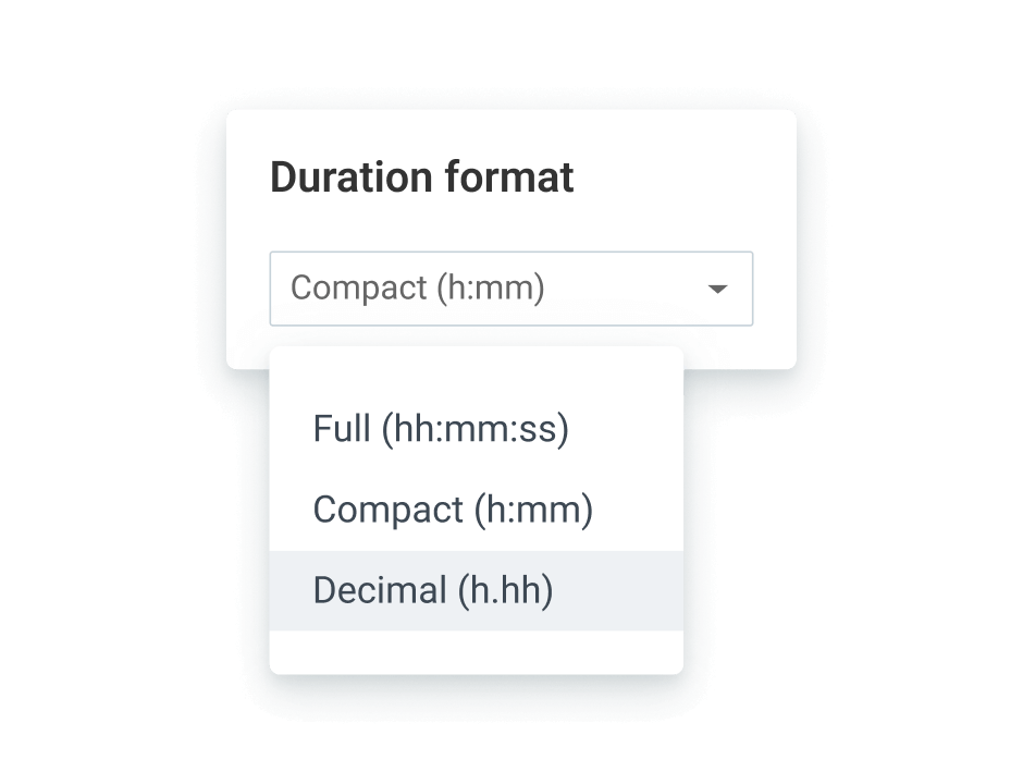 Decimal format