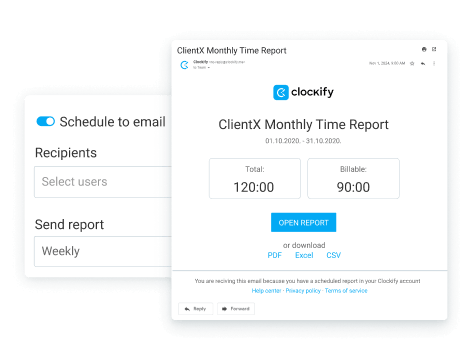 Email reports