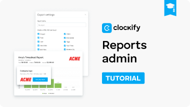 admin reporting tutorial