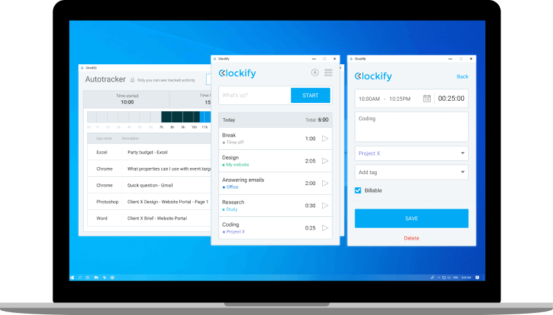 Clockify 100 Free Windows Time Tracker